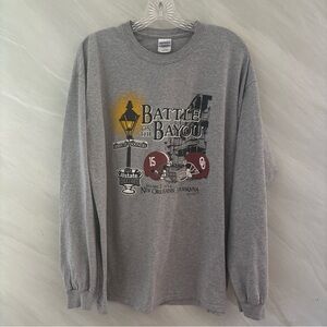 Gildan Men’s XL Battle On The Bayou 2014 Alabama vs. Oklahoma Long Sleeve Shirt